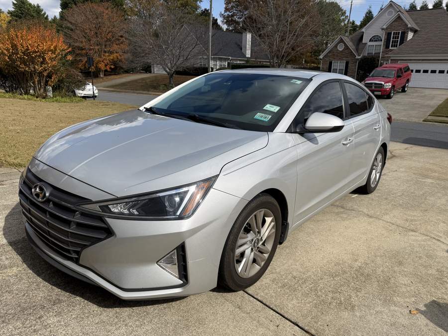 Silver Hyundai Elantra before exterior detail - Revive Detailing Dallas GA