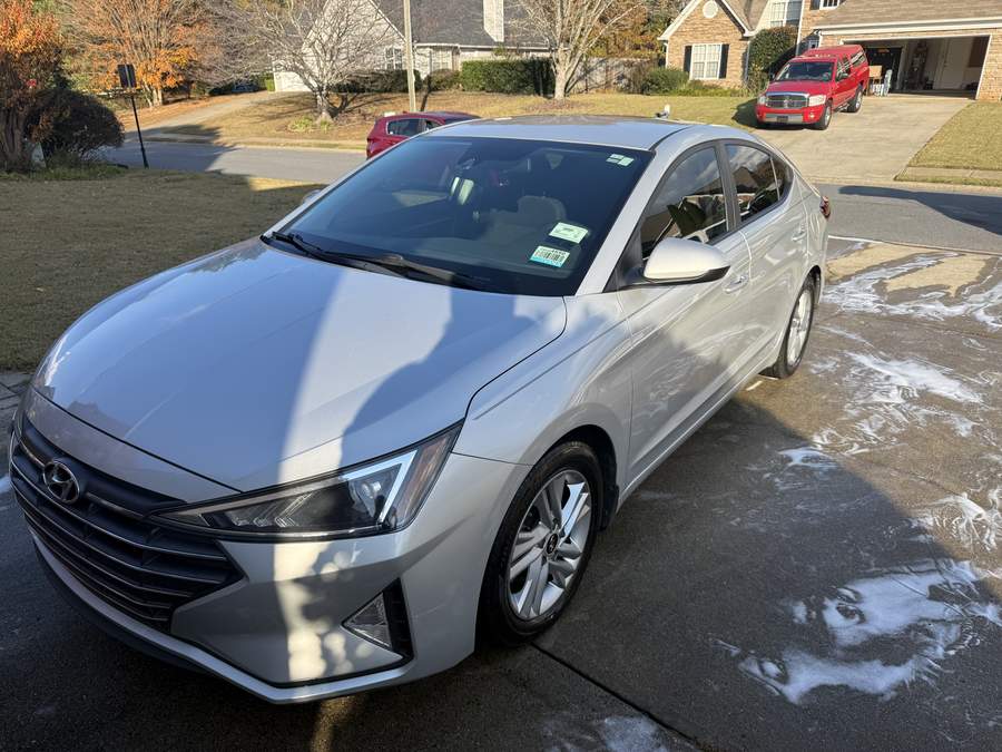 Silver Hyundai Elantra after exterior detail - Revive Detailing Dallas GA